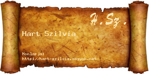 Hart Szilvia névjegykártya