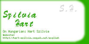 szilvia hart business card